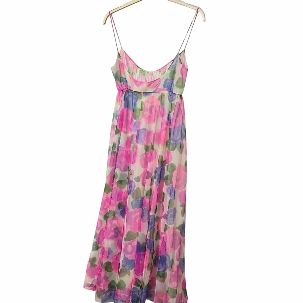 Claire Sandra Lucie Ann Beverly Hills Vintage Colorful Maxi Dress Nightgown